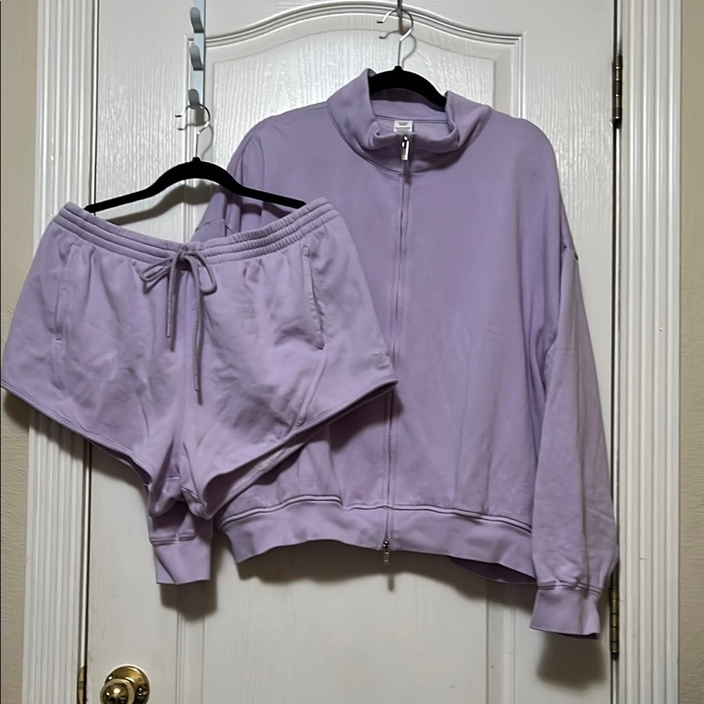 PINK vs Zip-Up Sweater and Shorts Set
